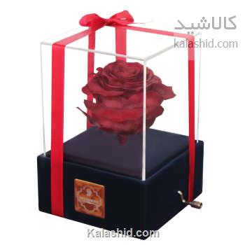 جعبه موزیکال گل سرخ مدل رز جاودان عاشقانه