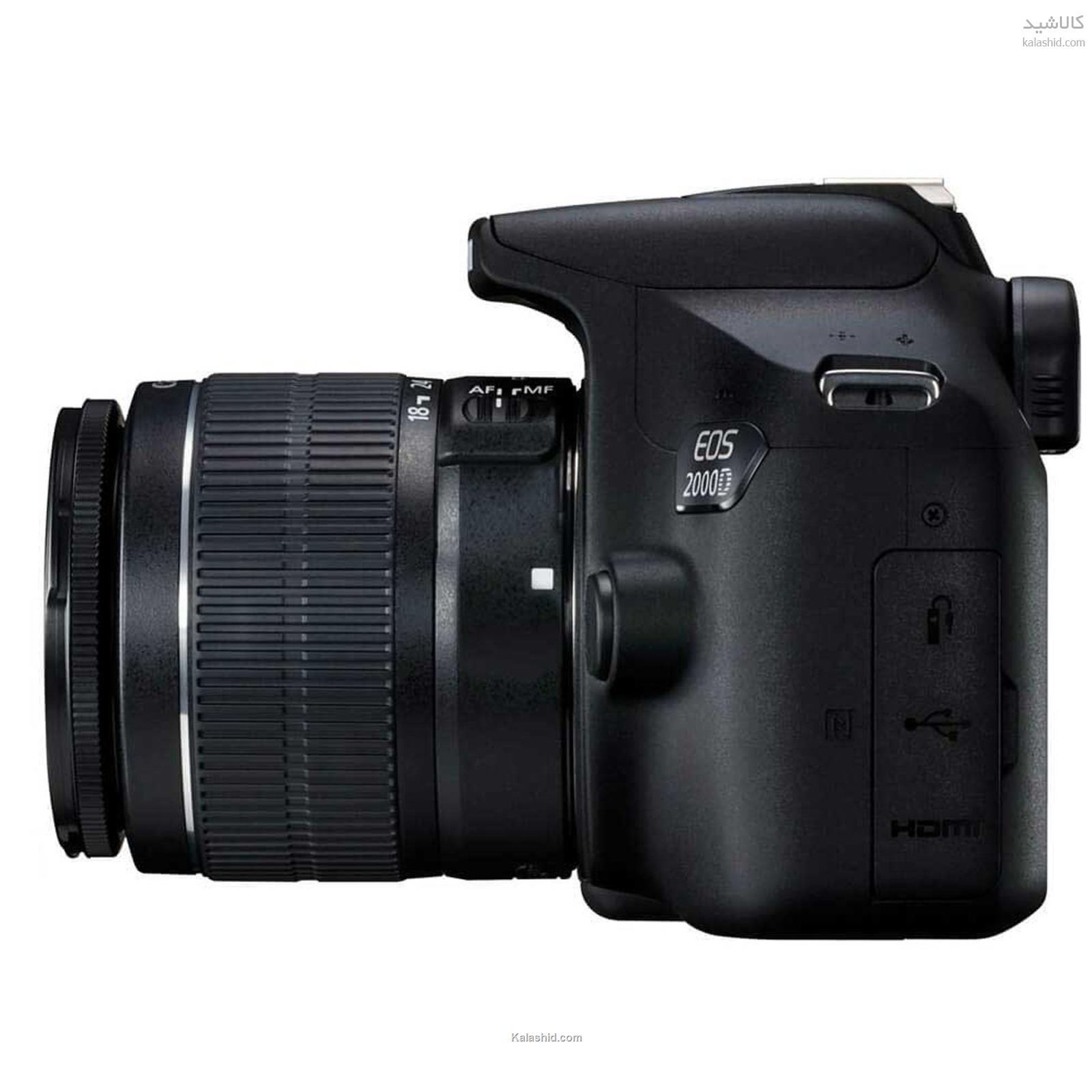 فروش دوربین عکاسی کانن مدل EOS 2000D به همراه لنز 18-55 DC III