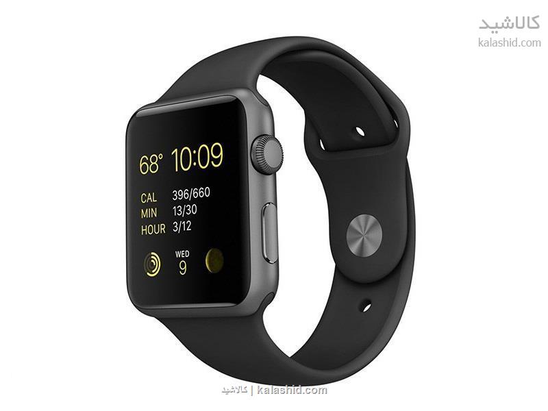خرید ساعت مچی هوشمند اپل واچ 2 42 میلیمتر با بند لاستیکی مشکی