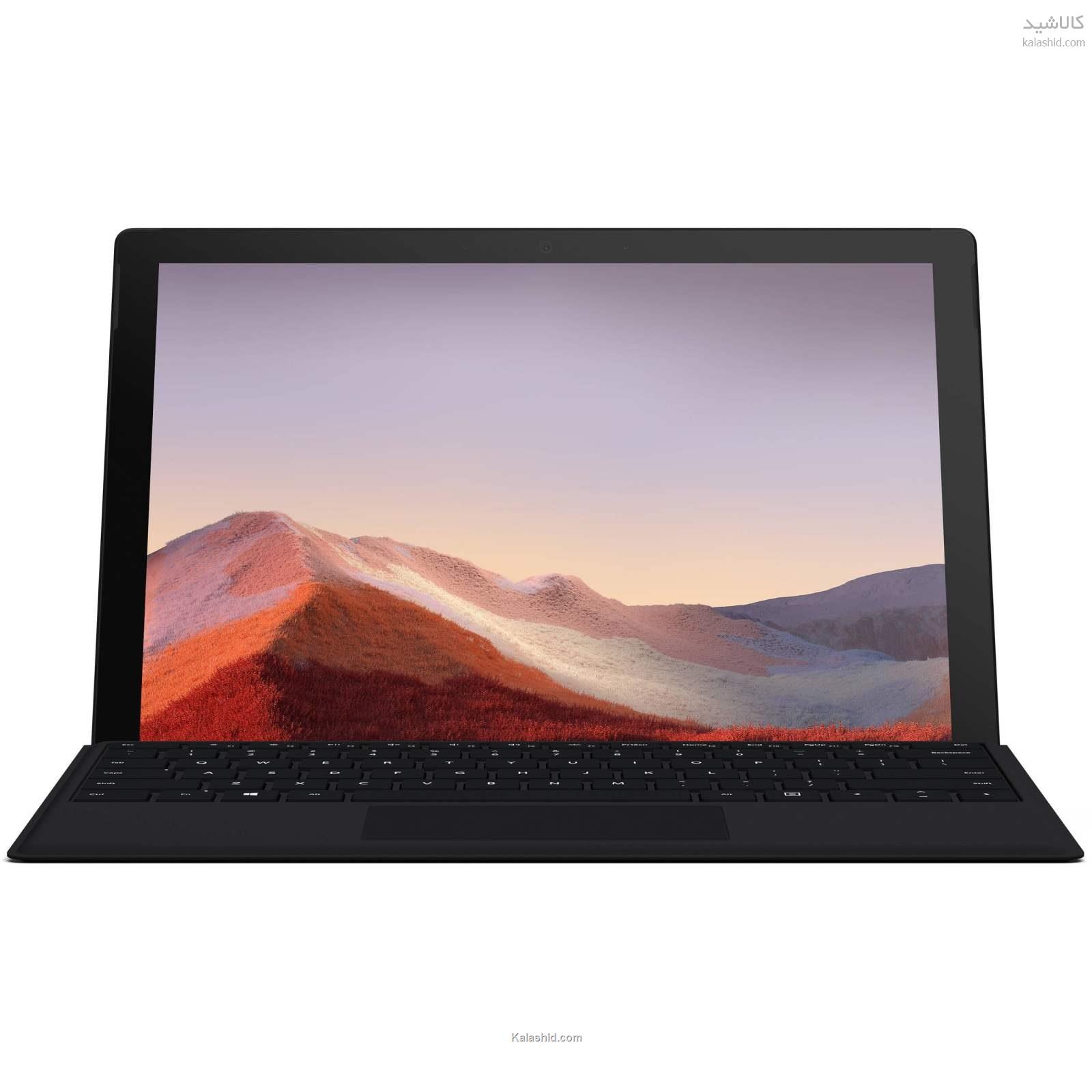 قیمت تبلت مایکروسافت مدل Surface Pro 7 - B به همراه کیبورد Black Type Cover